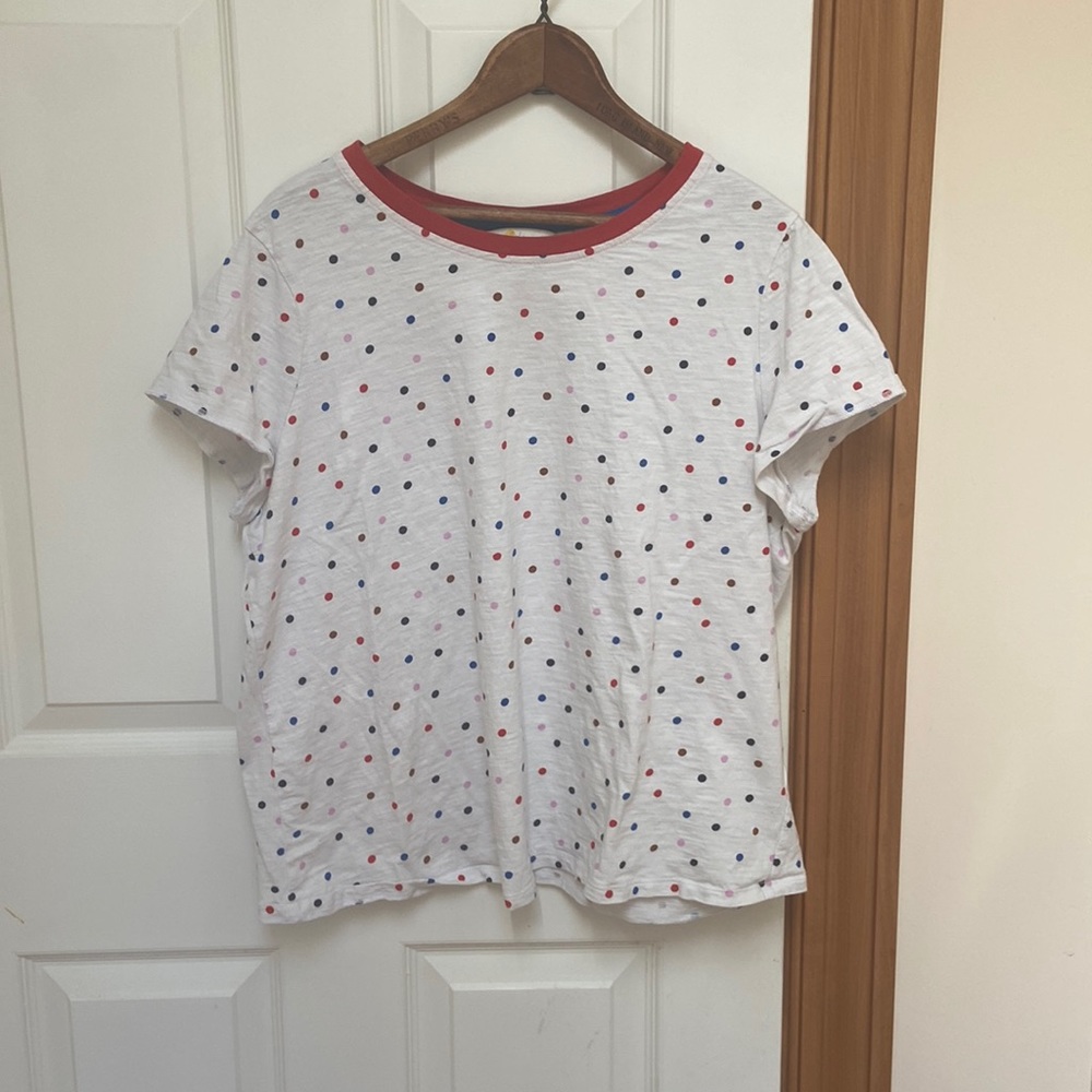 Lot of 2 Boden Short Sleeve T-shirts Stripes Polka Dots Sz US 10, Sz XL